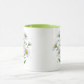 Ich liebe Gänseblümchen. Aquarell. Tasse (Zentrum)