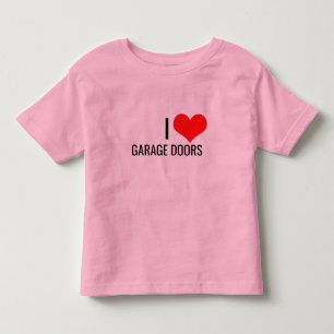 Ich liebe Garagentore Rot Herz Weihnachtsgeschenk Kleinkind T-shirt