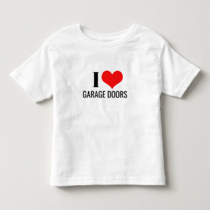 Ich liebe Garagentore Rotes Herz Lustiges Weihnach Kleinkind T-shirt