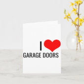 Ich liebe Garagentüren Rot Herz Weihnachtsgeschenk Karte (Gelbe Blume)