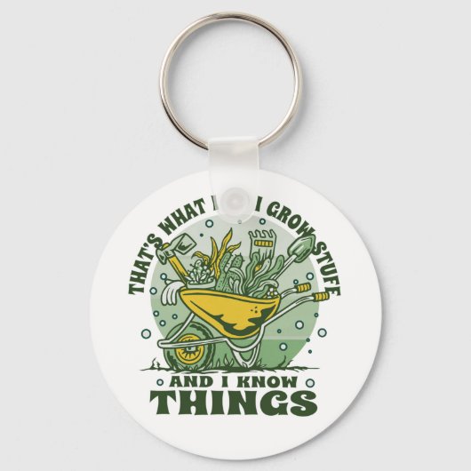 Ich Liebe Gärtnern mit dem lustigen Gärtner Roller Schlüsselanhänger (Vorderseite)