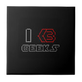 Ich liebe Geeks ASCII ART Fliese (Vorderseite)