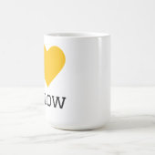 Ich liebe Gelb Kaffeetasse (Mittel)