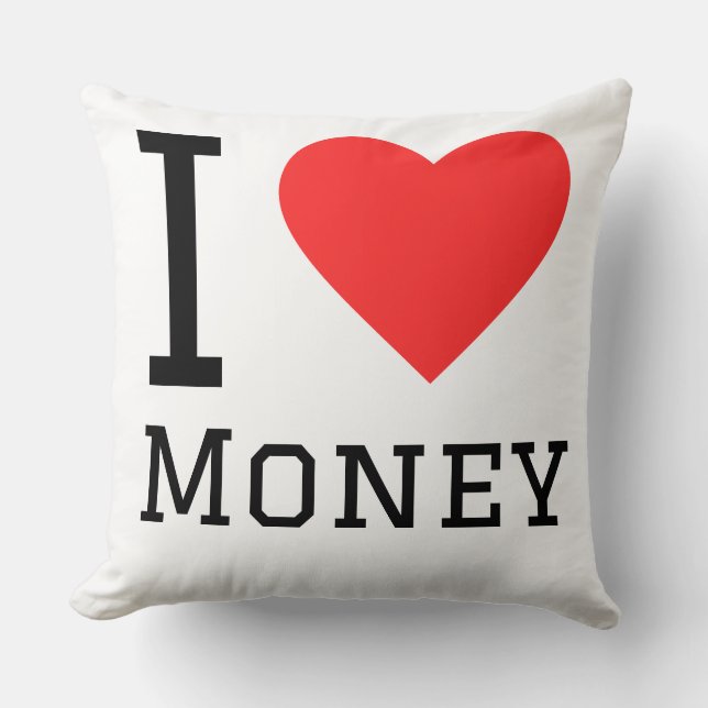 Ich liebe Geld  Kissen (Vorderseite)