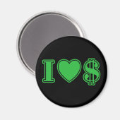 Ich Liebe Geld Magnet (Vorderseite/Rückseite)