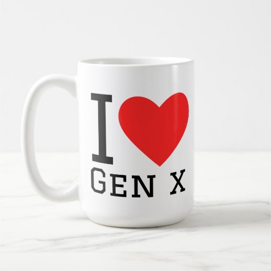 Ich liebe Generation X Kaffeetasse (Links)