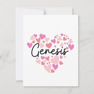 Ich liebe Genesis Mitteilungskarte