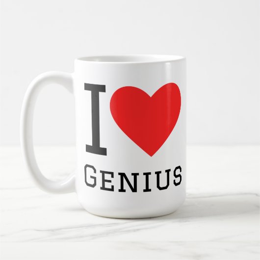 Ich liebe Genie Kaffeetasse (Links)