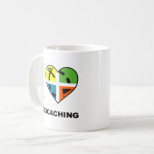 Ich liebe Geocaching-Fun-Tasse Kaffeetasse (Vorderseite Links)
