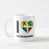 Ich liebe Geocaching-Fun-Tasse Kaffeetasse (Links)