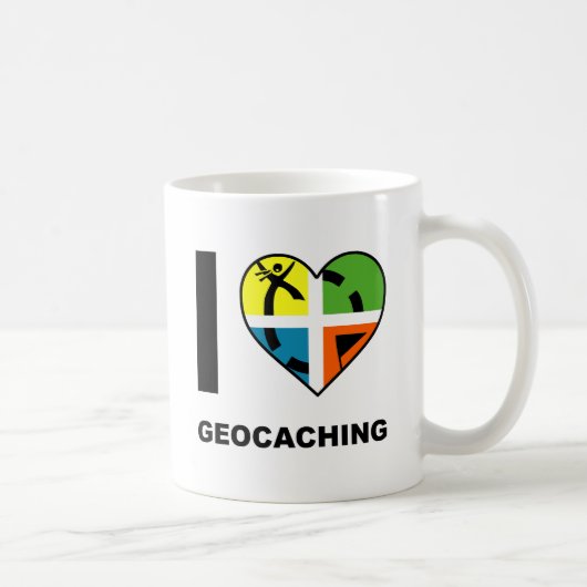Ich liebe Geocaching-Fun-Tasse Kaffeetasse (Rechts)