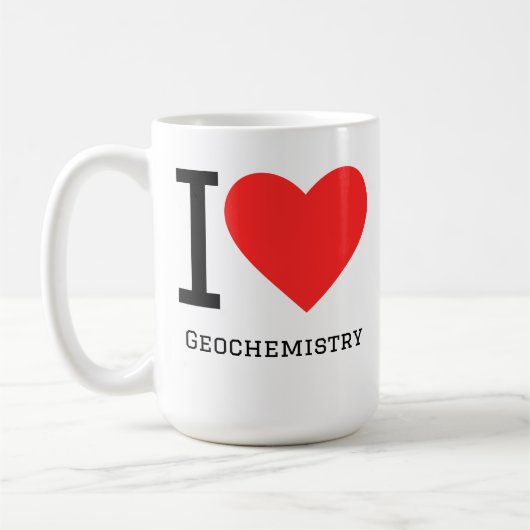 Ich liebe Geochemie Kaffeetasse (Links)
