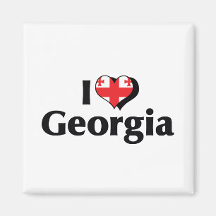 Ich liebe Georgien-Flagge Magnet