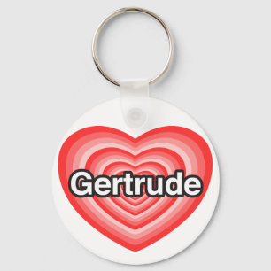Ich Liebe Gertrude. Ich Liebe dir Gertrude. Herz Schlüsselanhänger