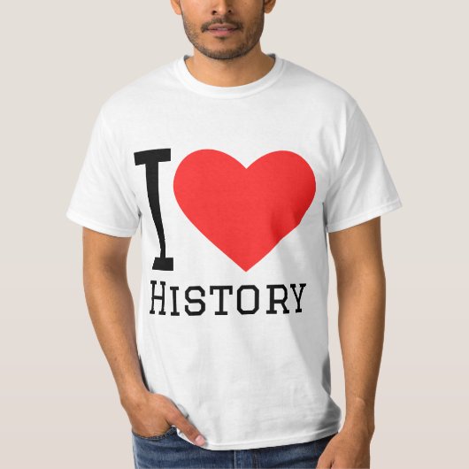 Ich liebe Geschichte T-Shirt (Vorderseite)