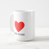 Ich liebe geschlechterfluid kaffeetasse (Vorderseite Links)