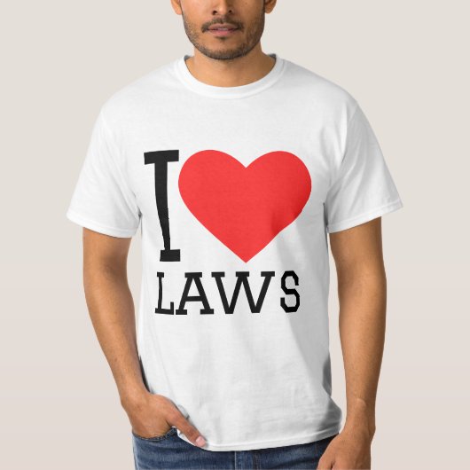 Ich liebe Gesetze T-Shirt (Vorderseite)