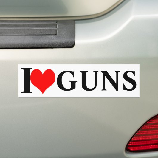 Ich Liebe Gewehre! Autoaufkleber (Auf Auto)