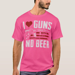 Ich Liebe Gewehre und Biere US Pro Waffen trinken T-Shirt