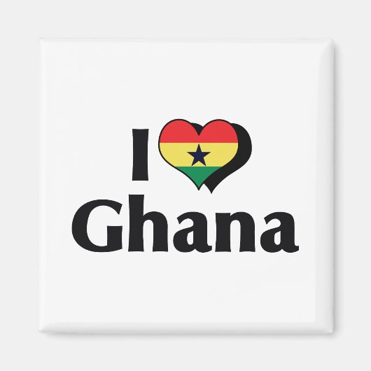 Ich liebe Ghana-Flagge Magnet (Vorne)