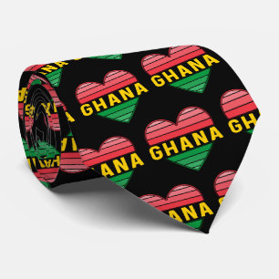 Ich liebe Ghana, ghanaisches Herz Krawatte