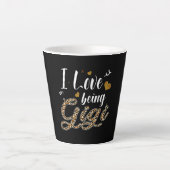 Ich Liebe, Gigi Leopard Karierten Mors Day Milchtasse (Vorderseite)