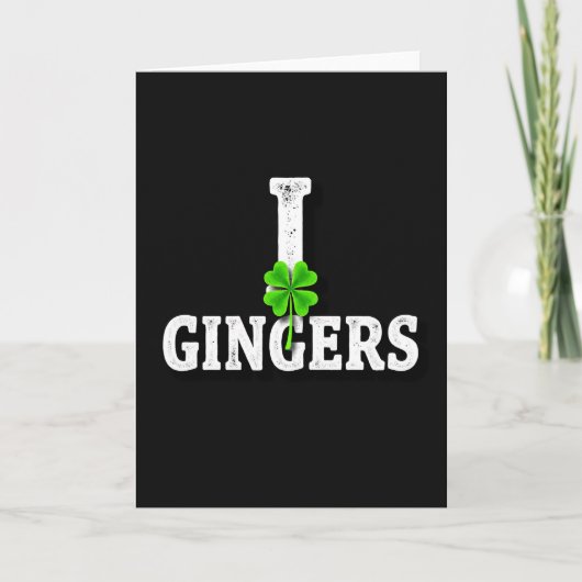 Ich liebe Gingers Glückskarte Karte (Vorderseite)