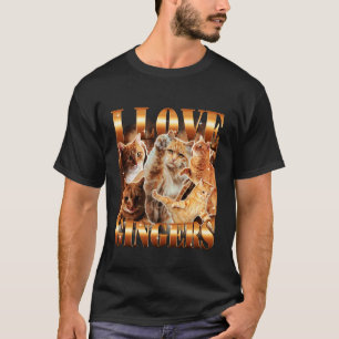 Ich liebe Gingers Lustiges Süßes Katzen Meme Kätzc T-Shirt