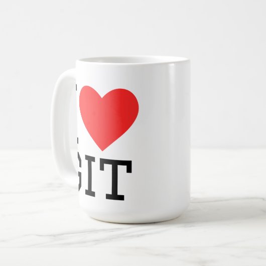 Ich liebe git kaffeetasse (Vorderseite Links)