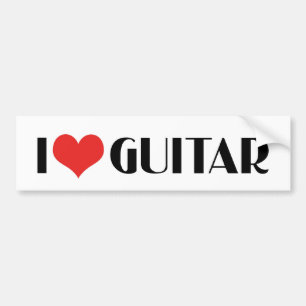 Ich liebe Gitarre Aufkleber Autoaufkleber