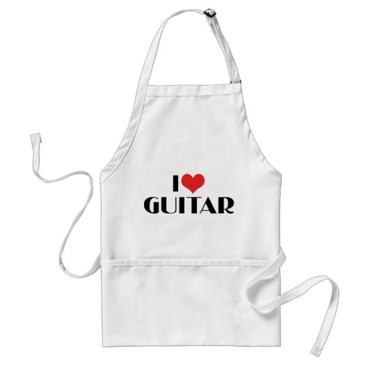 Ich liebe Gitarre Schürze (Vorne)