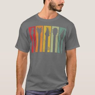 Ich liebe Gitarren, Gitarrenmusikliebhaber Retro v T-Shirt