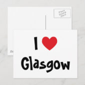 Ich liebe Glasgow Postkarte (Vorne/Hinten)