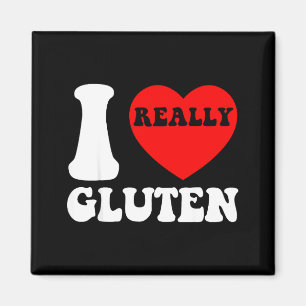 Ich liebe Gluten Ich Herz Gluten Kalorien Kohlenhy Magnet