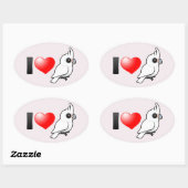 Ich Liebe Goffin's Cockatoos Ovaler Aufkleber (Blatt)