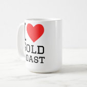 Ich liebe Gold Coast Kaffeetasse (Vorderseite Links)