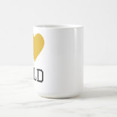 Ich liebe Gold Kaffeetasse (Mittel)