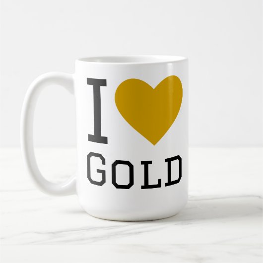 Ich liebe Gold Kaffeetasse (Links)