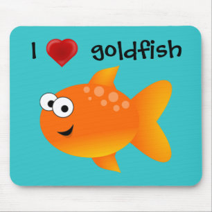 Ich liebe Goldfische Mousepad