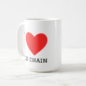 Ich liebe Goldkette Kaffeetasse (Vorderseite Links)