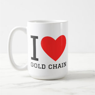 Ich liebe Goldkette Kaffeetasse