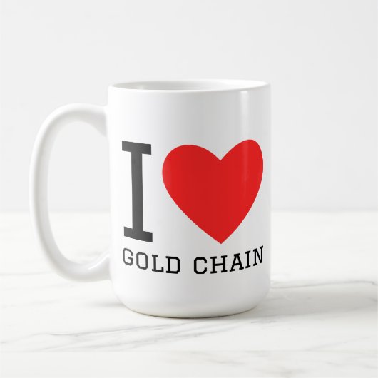 Ich liebe Goldkette Kaffeetasse (Links)