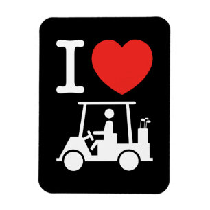 Ich liebe Golf Cart Magnet