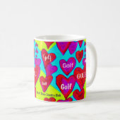 "Ich Liebe GOLF!" Golf Member Valentine Gift Kaffeetasse (VorderseiteRechts)