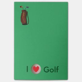 "Ich Liebe-Golf" Posten-it® merke 4 x 6 Post-it Klebezettel