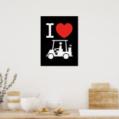 Ich liebe Golfcart Poster (Küche)