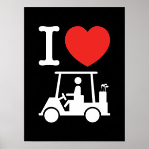 Ich liebe Golfcart Poster