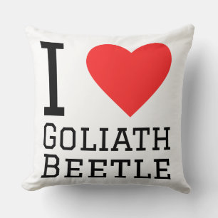 Ich liebe Goliath-Käfer Kissen