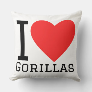 Ich liebe Gorillas Kissen