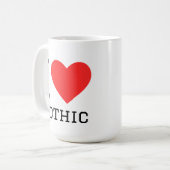 Ich liebe Gothic Kaffeetasse (Vorderseite Links)